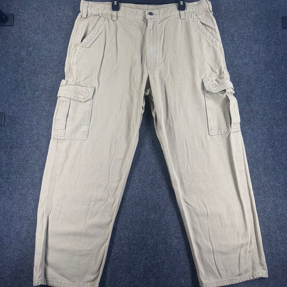 Carhartt Cargo Pants Mens 42x30 Khaki FR Flame Resistant HRC 2 Workwear